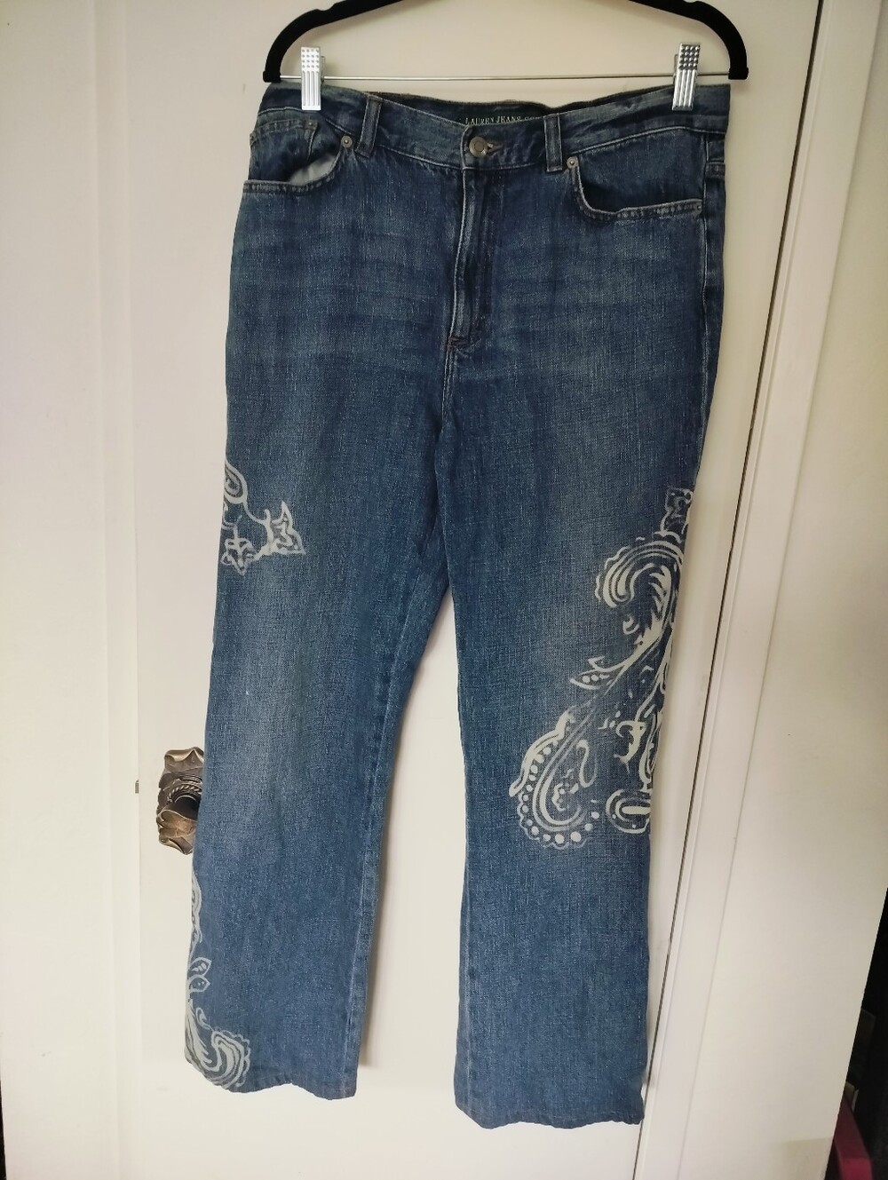 Lauren Jeans Co. Ralph Lauren Paisley Print Denim Jeans - Size 10